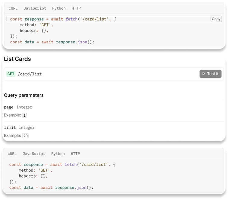 API Interface